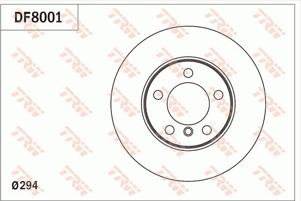 TRW DF8001 - Disque de frein cwaw.fr