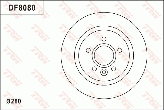 TRW DF8080S - Disque de frein cwaw.fr