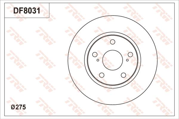 TRW DF8031S - Disque de frein cwaw.fr