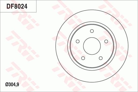 TRW DF8024 - Disque de frein cwaw.fr