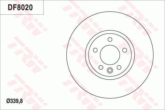 TRW DF8020 - Disque de frein cwaw.fr