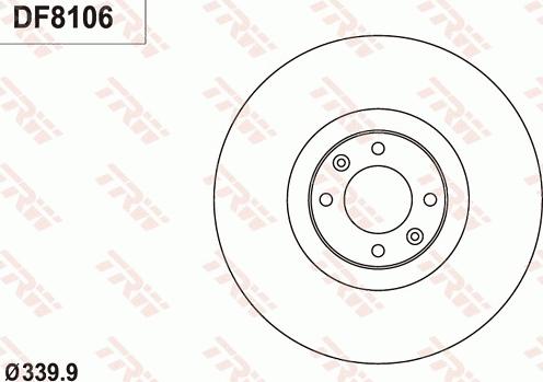 TRW DF8106 - Disque de frein cwaw.fr