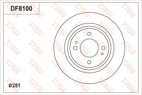 TRW DF8100 - Disque de frein cwaw.fr