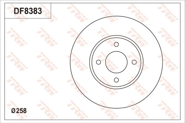 TRW DF8383S - Disque de frein cwaw.fr