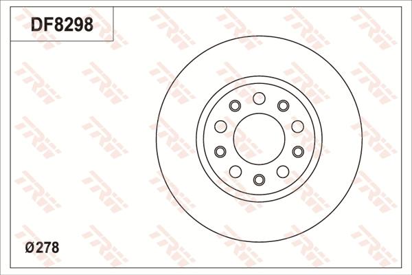 TRW DF8298S - Disque de frein cwaw.fr