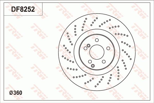 TRW DF8252S - Disque de frein cwaw.fr