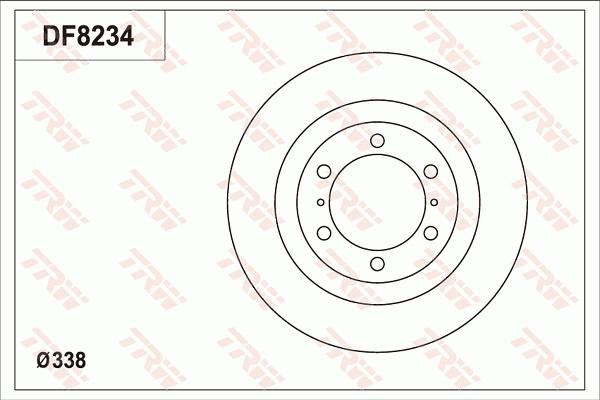 TRW DF8234 - Disque de frein cwaw.fr