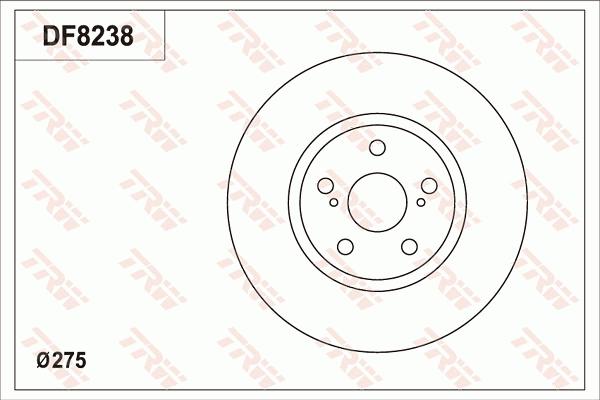 TRW DF8238 - Disque de frein cwaw.fr