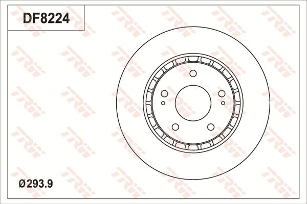 TRW DF8224S - Disque de frein cwaw.fr