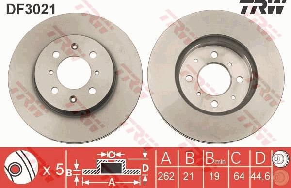 TRW DF3021 - Disque de frein cwaw.fr