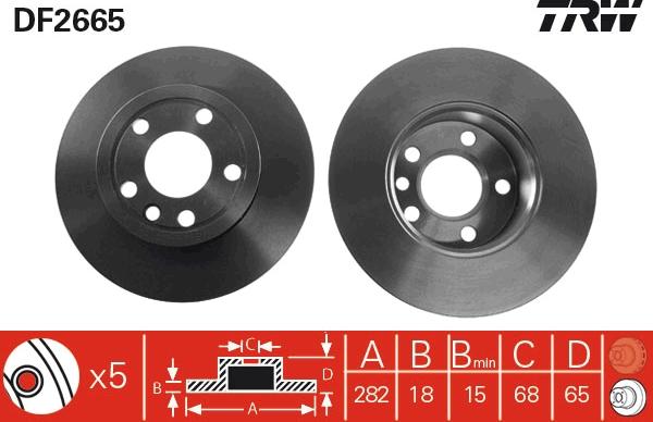 TRW DF2665 - Disque de frein cwaw.fr