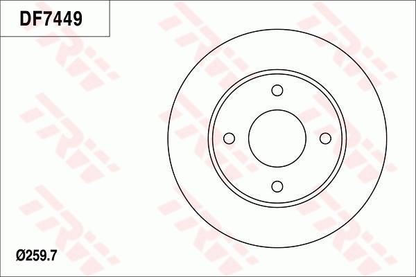 TRW DF7449 - Disque de frein cwaw.fr