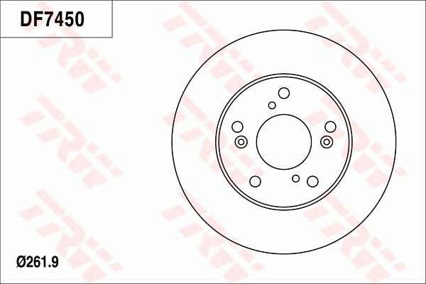 TRW DF7450 - Disque de frein cwaw.fr