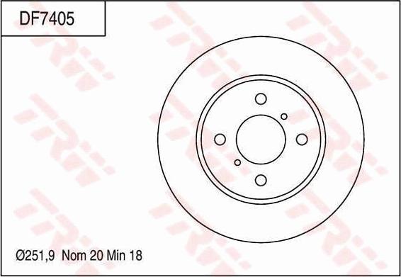 TRW DF7405 - Disque de frein cwaw.fr