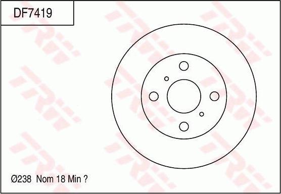 TRW DF7419 - Disque de frein cwaw.fr