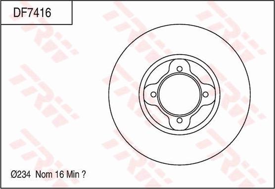 TRW DF7416 - Disque de frein cwaw.fr