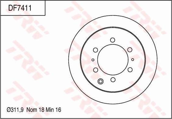 TRW DF7411 - Disque de frein cwaw.fr