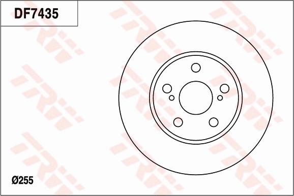 TRW DF7435 - Disque de frein cwaw.fr