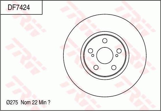 TRW DF7424 - Disque de frein cwaw.fr