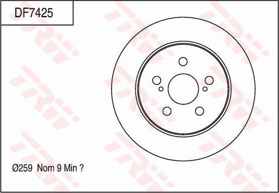 TRW DF7425 - Disque de frein cwaw.fr