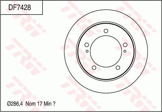 TRW DF7428 - Disque de frein cwaw.fr