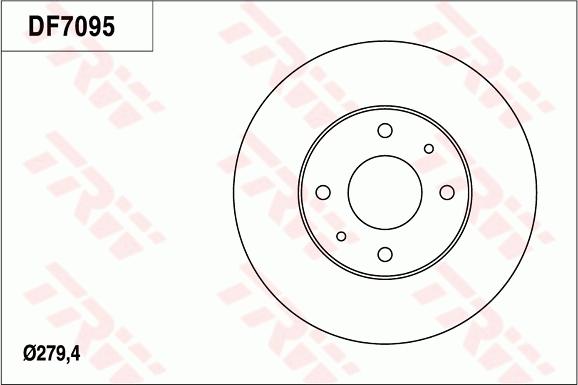 TRW DF7095 - Disque de frein cwaw.fr