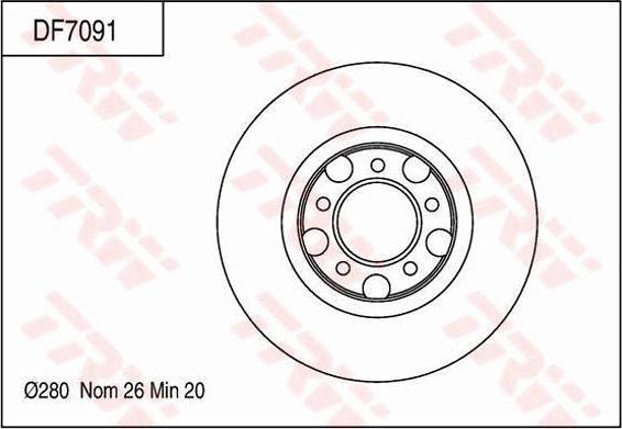 TRW DF7091 - Disque de frein cwaw.fr