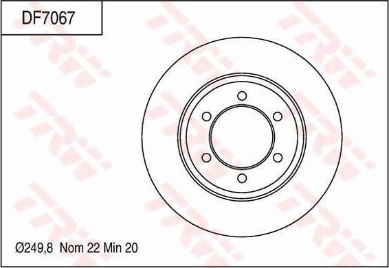 TRW DF7067 - Disque de frein cwaw.fr