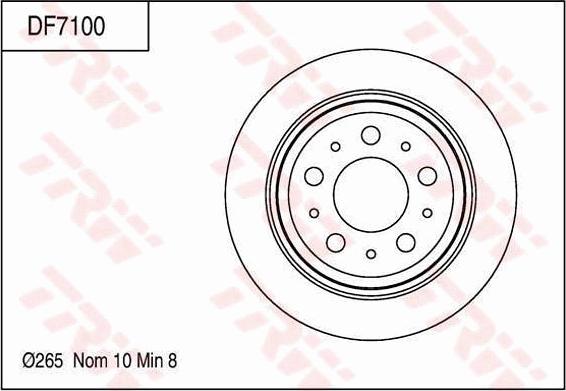 TRW DF7000 - Disque de frein cwaw.fr