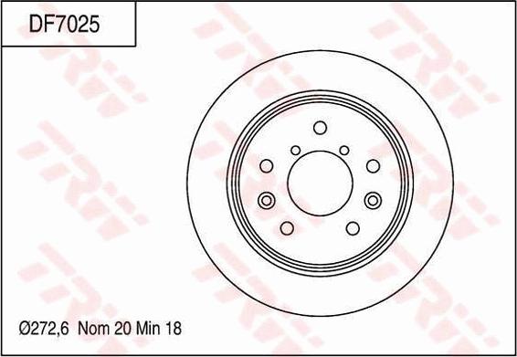 TRW DF7025 - Disque de frein cwaw.fr