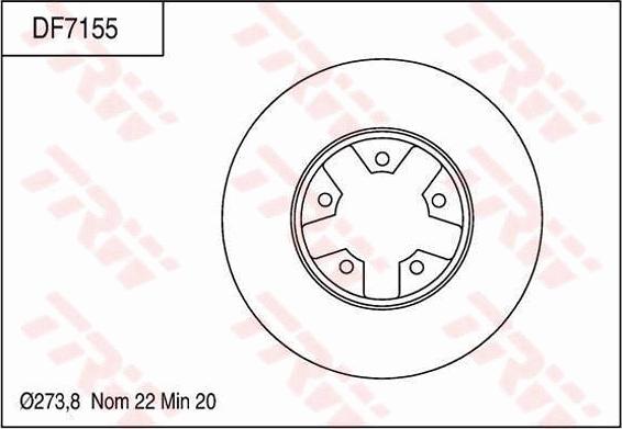 TRW DF7155 - Disque de frein cwaw.fr