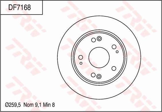 TRW DF7168 - Disque de frein cwaw.fr