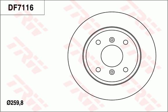 TRW DF7116 - Disque de frein cwaw.fr