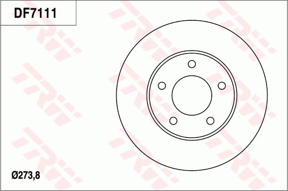 TRW DF7111 - Disque de frein cwaw.fr