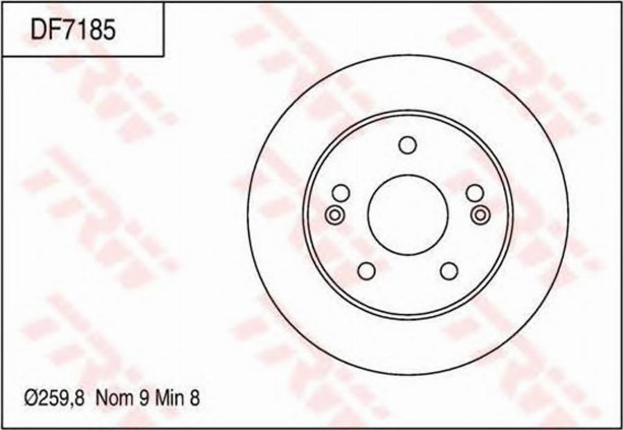 TRW DF7185 - Disque de frein cwaw.fr