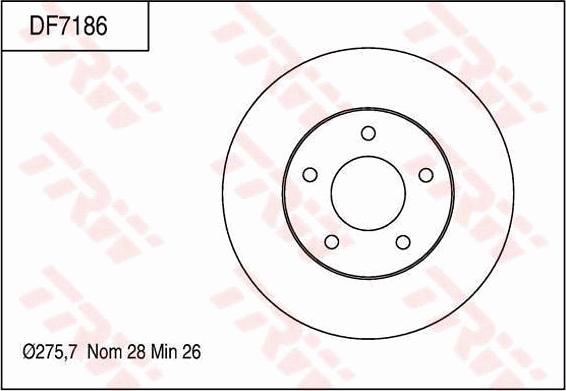 TRW DF7186 - Disque de frein cwaw.fr