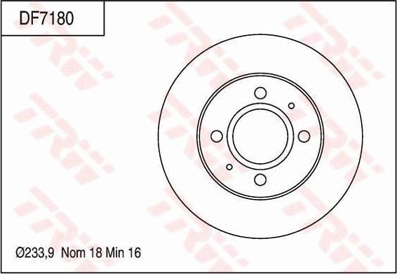 TRW DF7180 - Disque de frein cwaw.fr