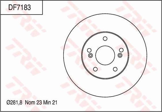 TRW DF7183 - Disque de frein cwaw.fr