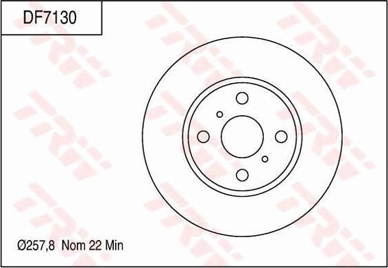 TRW DF7130 - Disque de frein cwaw.fr