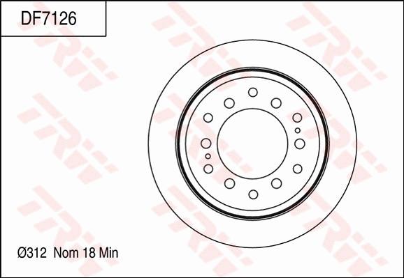 TRW DF7126 - Disque de frein cwaw.fr