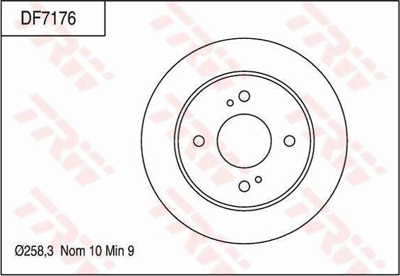 TRW DF7176 - Disque de frein cwaw.fr