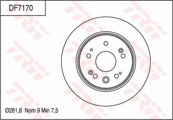 TRW DF7170 - Disque de frein cwaw.fr