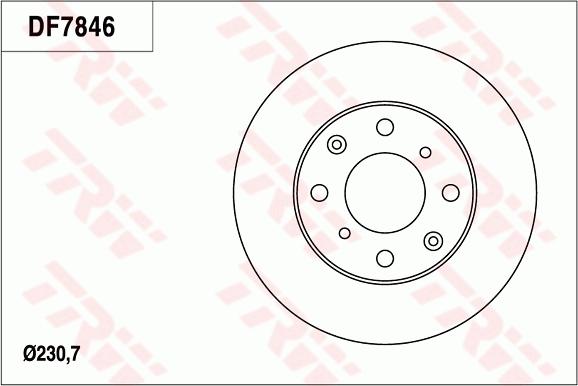 TRW DF7846 - Disque de frein cwaw.fr