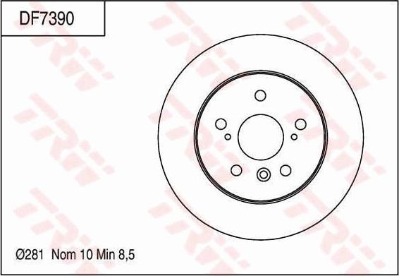 TRW DF7390 - Disque de frein cwaw.fr