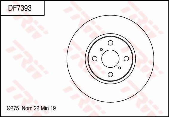 TRW DF7393 - Disque de frein cwaw.fr