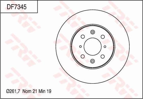 TRW DF7345 - Disque de frein cwaw.fr