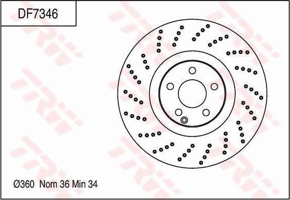 TRW DF7346 - Disque de frein cwaw.fr