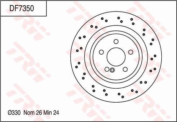 TRW DF7350 - Disque de frein cwaw.fr