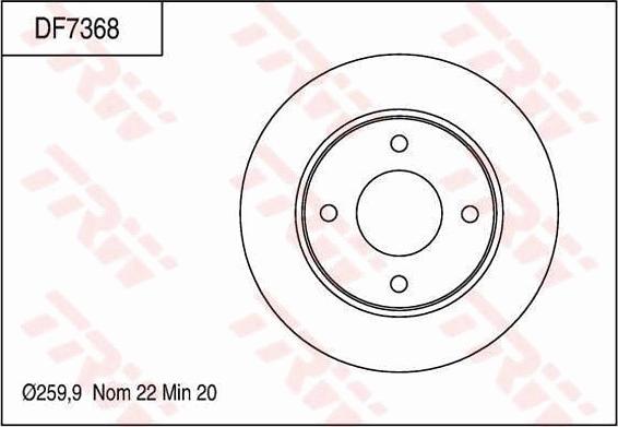 TRW DF7368 - Disque de frein cwaw.fr