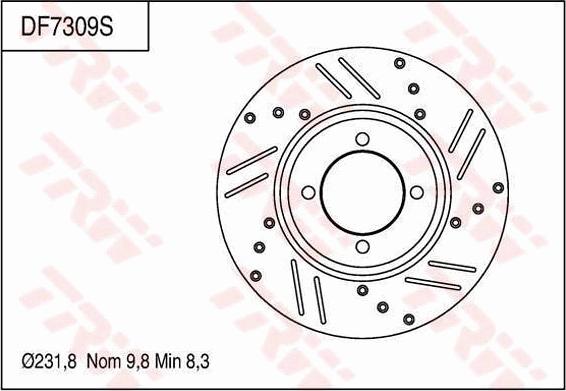 TRW DF7309S - Disque de frein cwaw.fr